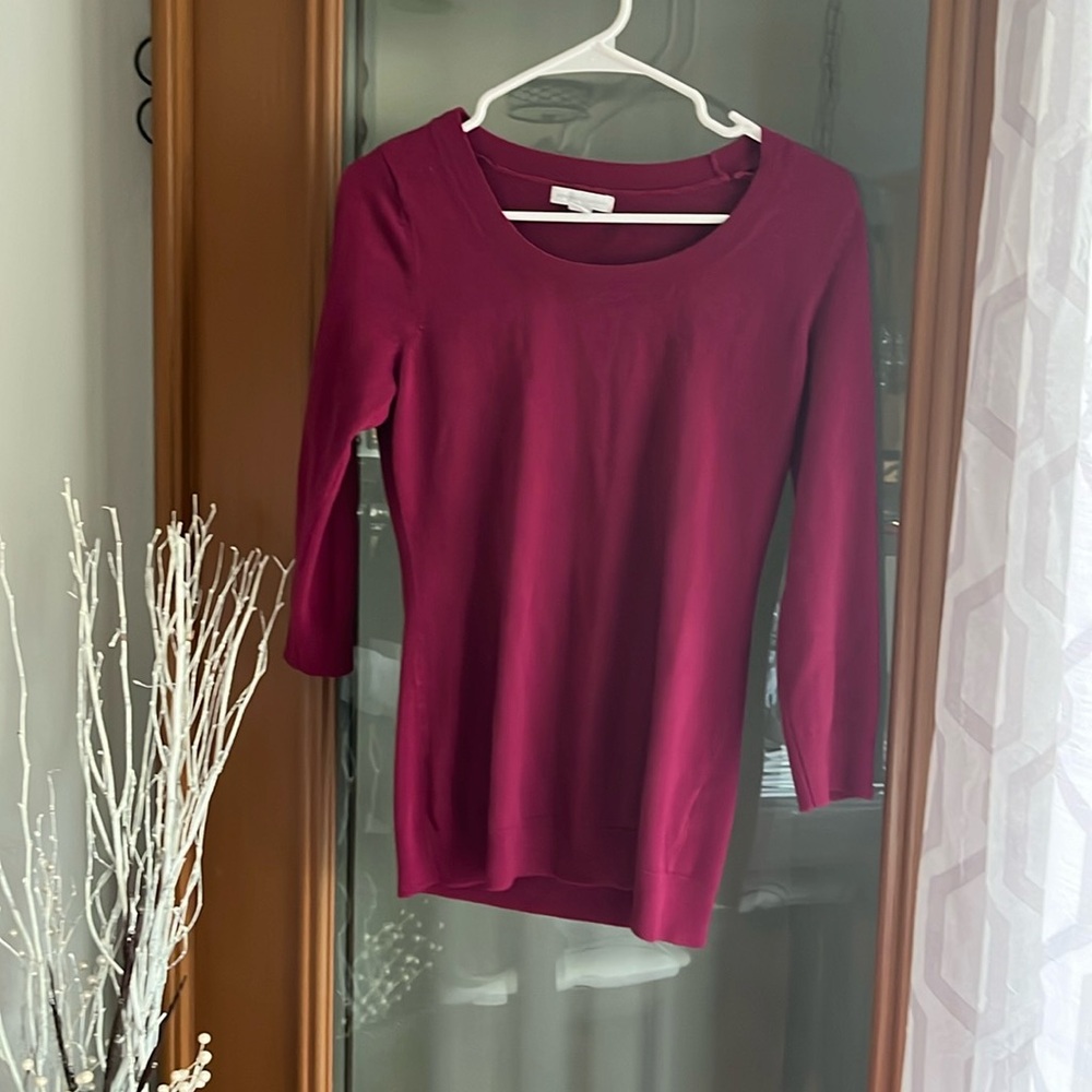 Purple 3/4 sleeve sweater